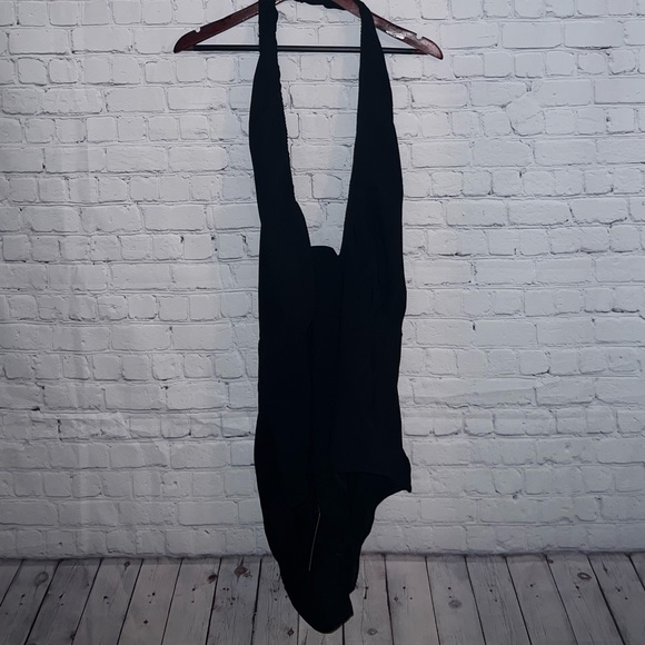PrettyLittleThing Tops - BRAND NWT Pretty Little Thing Black Cross Front Bodysuit size 26